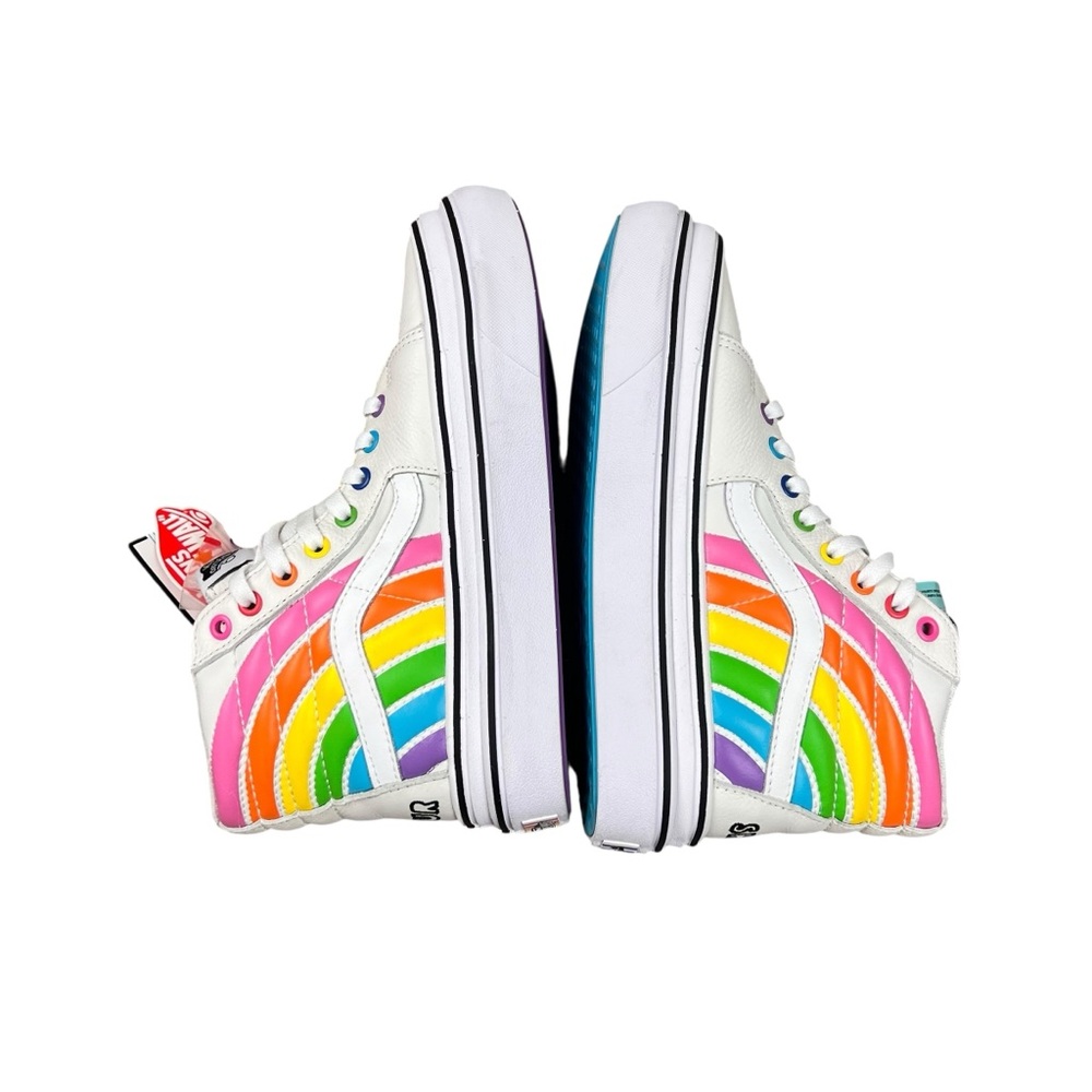 Vans x FLOUR SHOP NEW Super ComfyCush Sk8-Hi Rainbow shoes - Picture 6 of 10